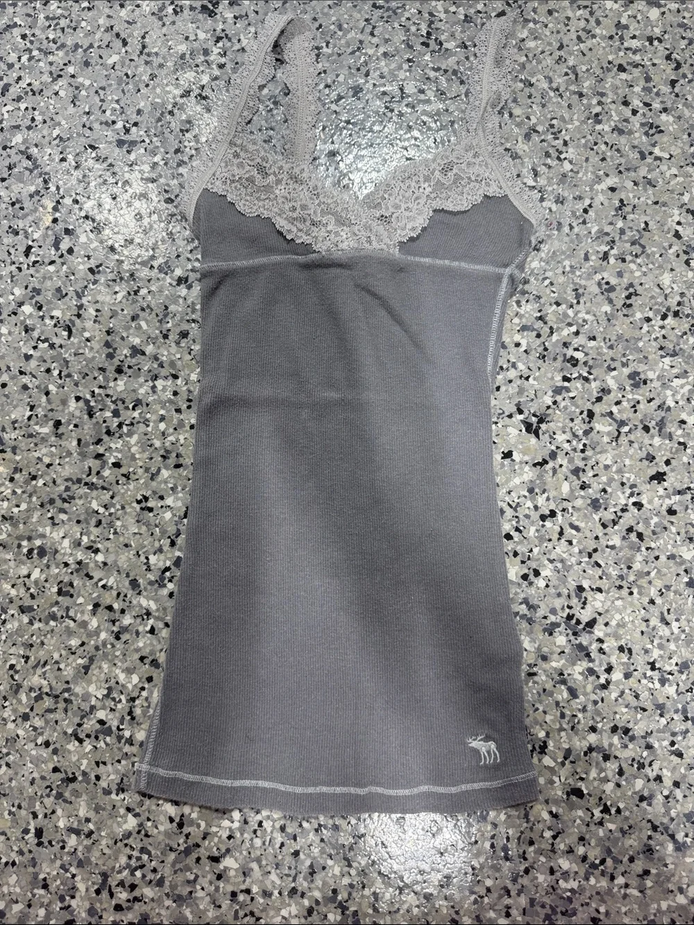 abercrombie kids Gray Lace-Trim Tank Top - Picture 1 of 4